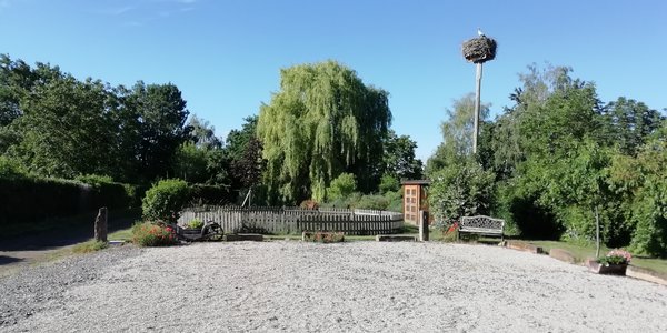 Der Wohnmobil-Stellplatz im Wein- & Likörhaus Jung in Venningen